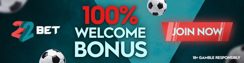 22Bet Sports Welcome Bonus